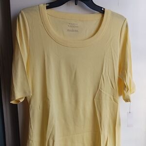 Talbots Soft Yellow Short Sleeve Tee